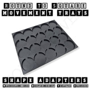 Round to Square Movement Trays Adapters for Tabletop Games - Only-Games