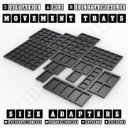 Square and Rectangle Movement Trays Adapters for Tabletop Games - Only-Games