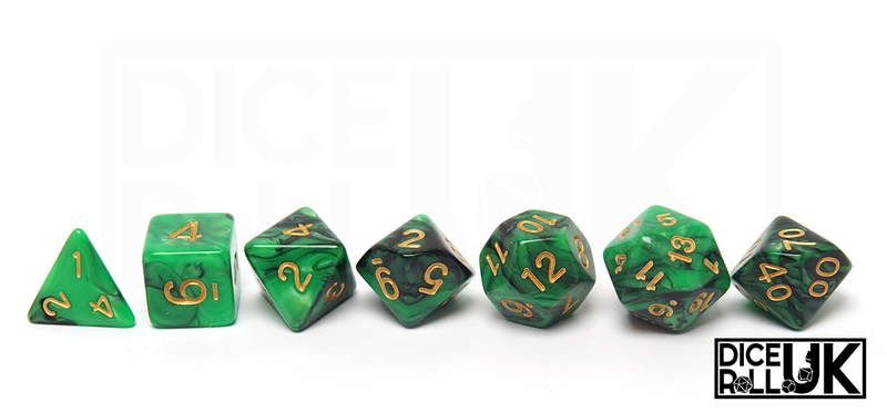 Elemental Dice | Black & Green - Only-Games