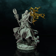 Elf Wizard Casting Spell PC NPC, Paintedornot Original Design Unpainted Mini | 5 Sizes /Scales - Only-Games