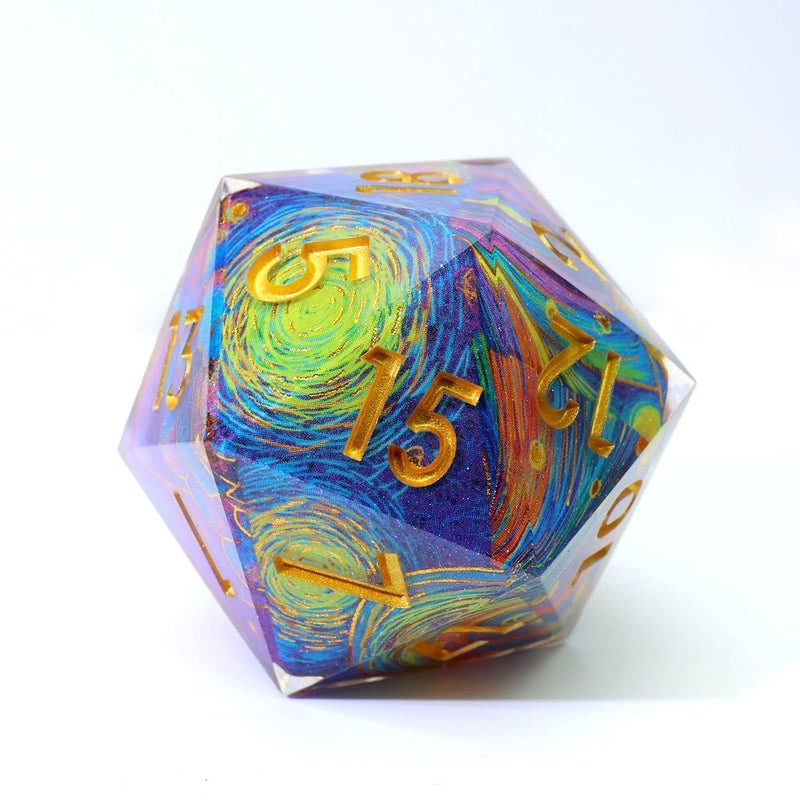 Gilded Cosmos | 33mm D20 | Oversized Art Core Dice - Only-Games