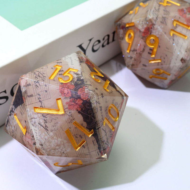 Sonnet of Thorns | 50mm D20 | Oversized Art Core Dice - Only-Games