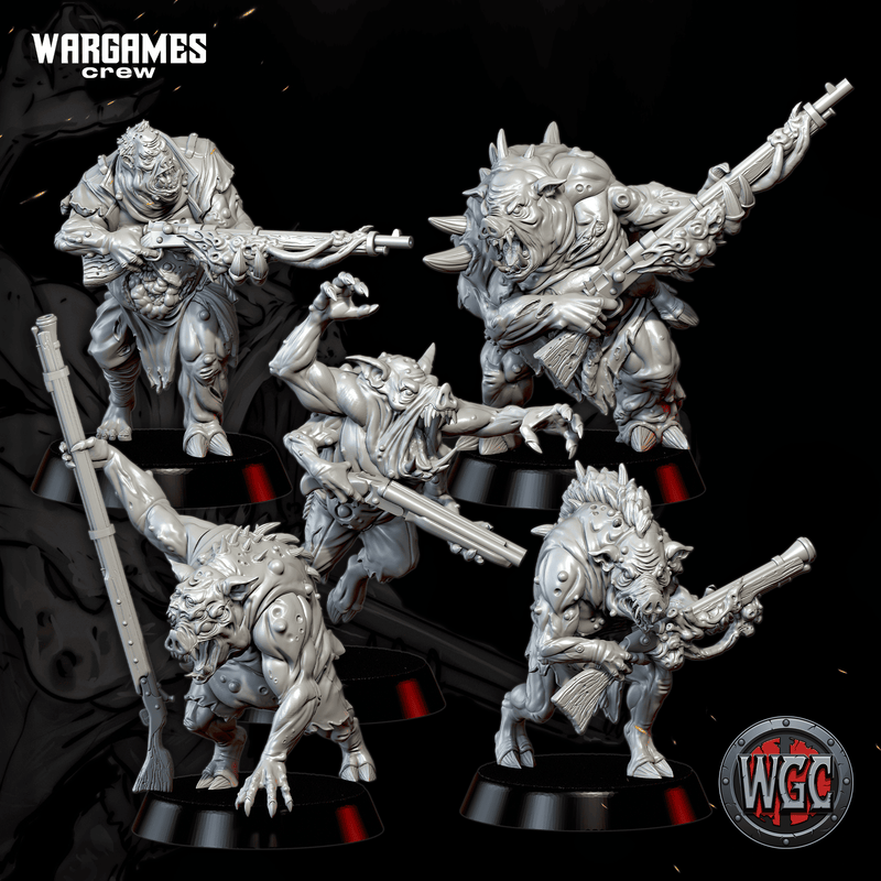 Funeral-Bound Serfs (shooting) x5 (Thralls)