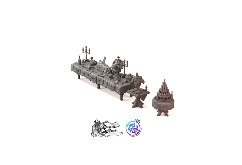 Feasting Tables - Royal Feast - CastNPlay Wargaming D&D DnD - Only-Games