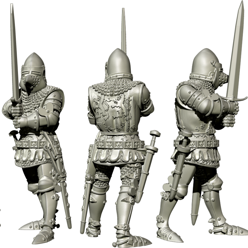 Sir Owen Glendower on foot - 28mm - Only-Games