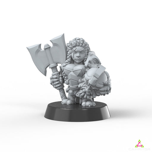 Female Dwarf Champion - 28mm Scale - Only-Games