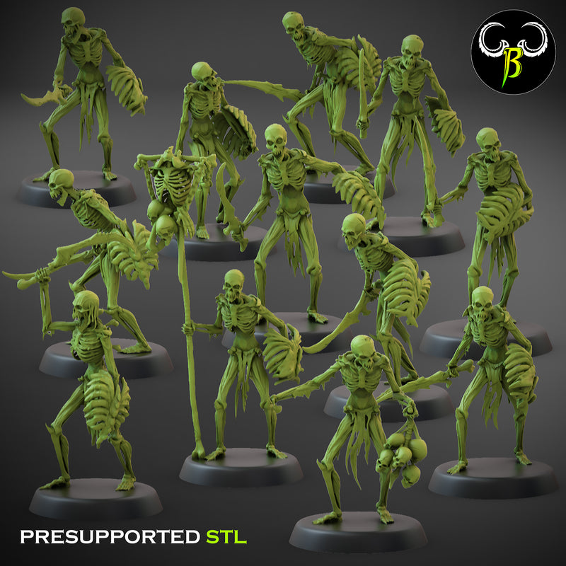 Flesh Skeleton with swords