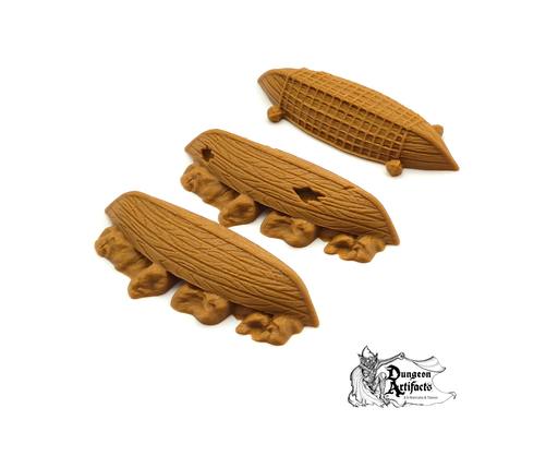 Flipped Fishing Boats - Depths of the Savage Atoll - EC3D Wargaming Terrain D&D, DnD - Only-Games