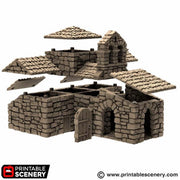 French Mausoleum - King and Country - Printable Scenery Terrain Wargaming D&D DnD 10mm 15mm 20mm 25mm 28mm 32mm 40mm 54mm Painted options - Only-Games