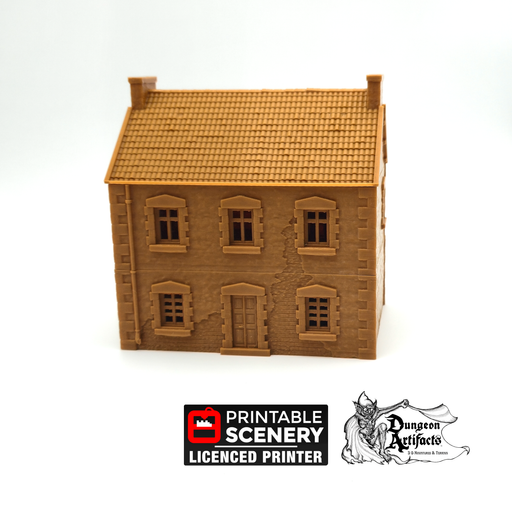 French Townhouse - Time Warp - Printable Scenery - Terrain, Wargaming, D&D, DnD - Only-Games