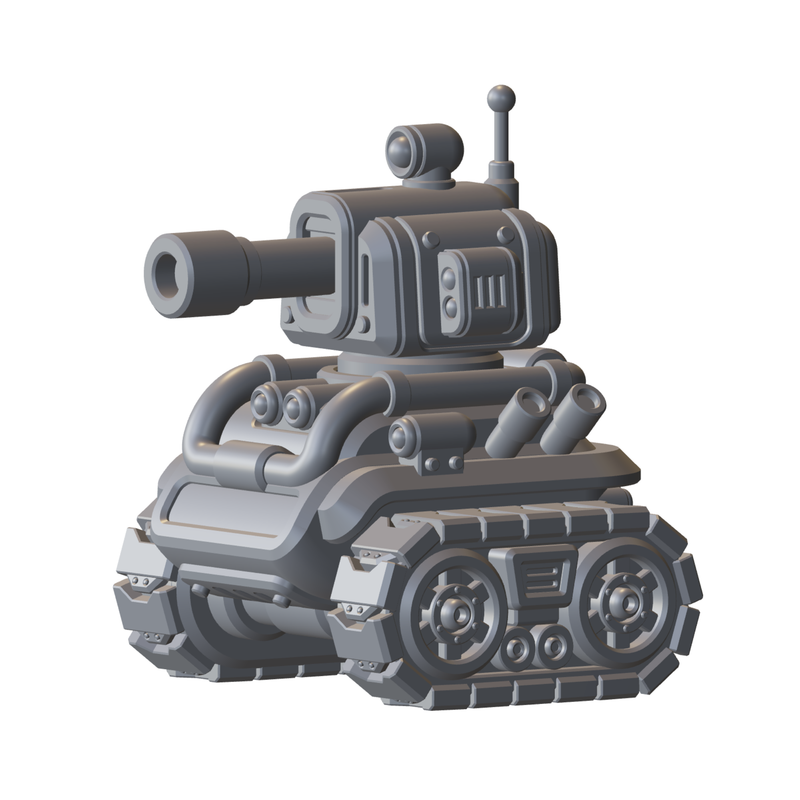 Sci-Fi Chibi Tonk Kit Tank Miniatures for Tabletop Wargames - Only-Games