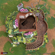 Gardeners Guildhall W/ Treehouse - Rise of the Halflings - Printable Scenery - Terrain, Wargaming, D&D, DnD - Only-Games