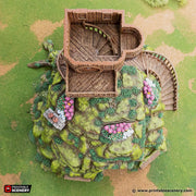 Gardeners Guildhall W/ Treehouse - Rise of the Halflings - Printable Scenery - Terrain, Wargaming, D&D, DnD - Only-Games