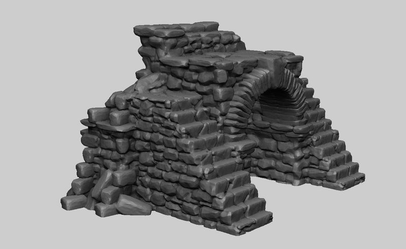 Ruined Gateway - Denizens Of Fantasy - Dark Realms Terrain Wargaming D&D DnD - Only-Games