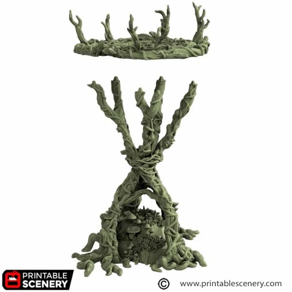 Gloamwood Tower - The Gloaming Swamps - Printable Scenery Terrain Wargaming D&D DnD 10mm 15mm 20mm 25mm 28mm 32mm 40mm 54mm - Only-Games