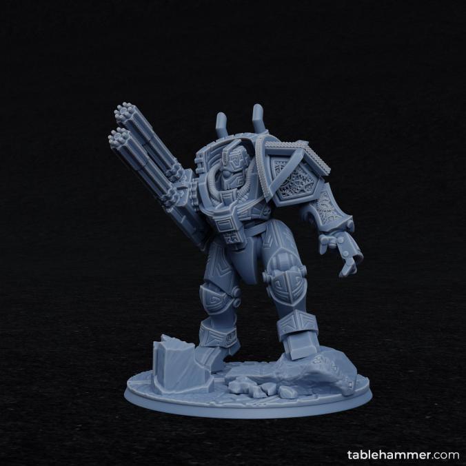 Clockwork Ancient - Space Dwarf golem mech - Only-Games
