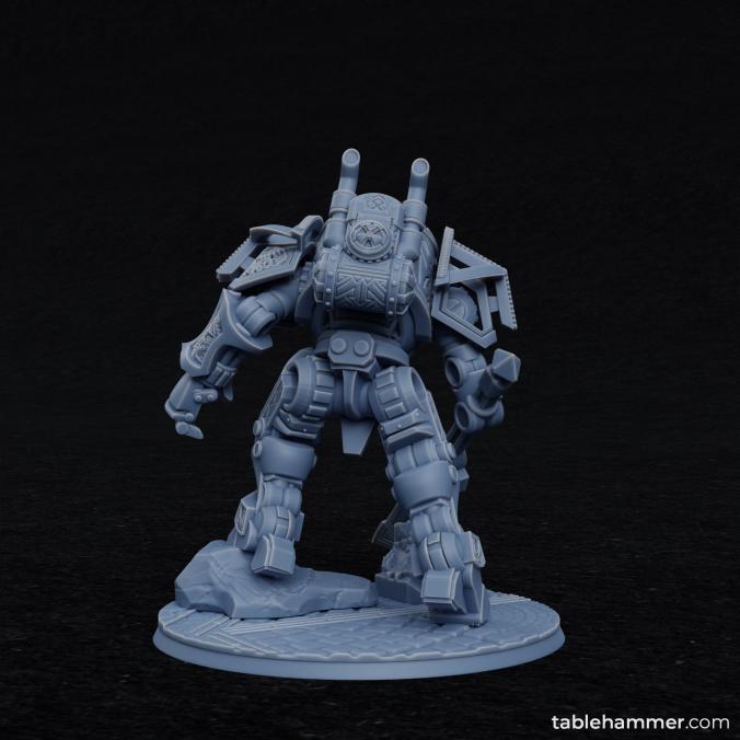 Clockwork Ancient - Space Dwarf golem mech - Only-Games