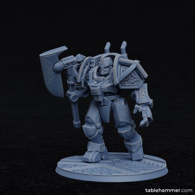 Clockwork Ancient - Space Dwarf golem mech - Only-Games