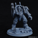 Clockwork Ancient - Space Dwarf golem mech - Only-Games