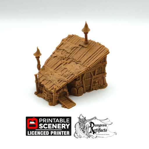 Grave Diggers Hut - Cities of Ramshackle and Ruin - Printable Scenery - Terrain, Wargaming, D&D, DnD - Only-Games