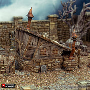 Grave Diggers Hut - Cities of Ramshackle and Ruin - Printable Scenery - Terrain, Wargaming, D&D, DnD - Only-Games