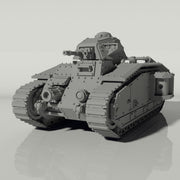 Grim Char B1 Main Battle Tank | WWII inspired sci-fi battle tank for Wargaming - Only-Games