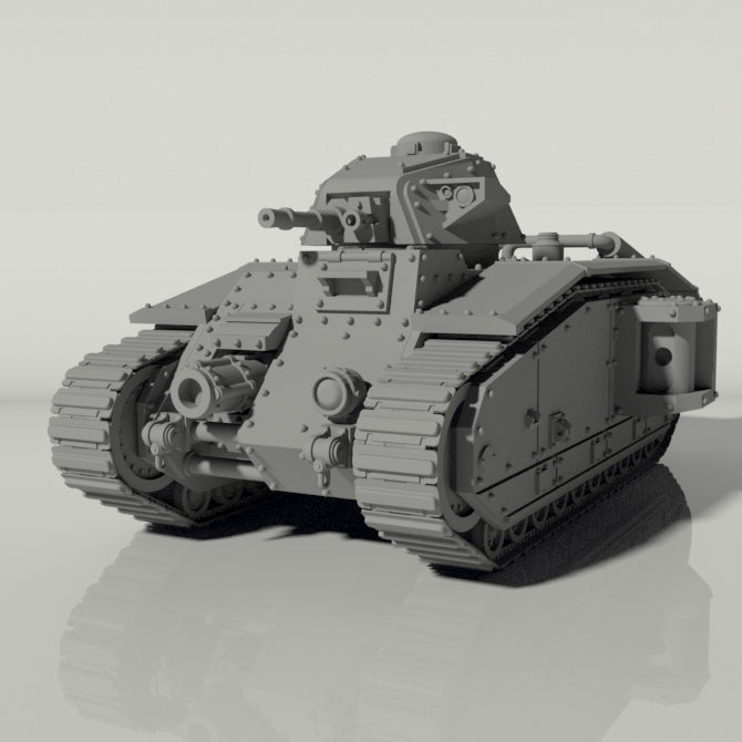 Grim Char B1 Main Battle Tank | WWII inspired sci-fi battle tank for Wargaming - Only-Games