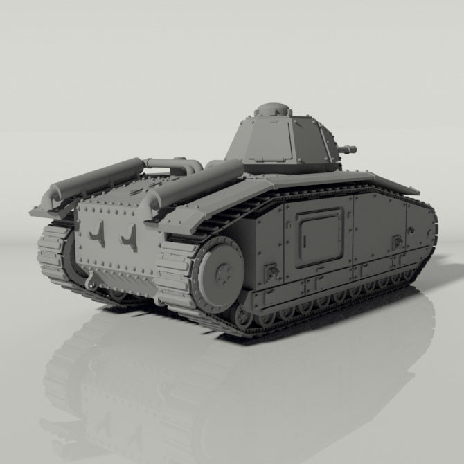 Grim Char B1 Main Battle Tank | WWII inspired sci-fi battle tank for Wargaming - Only-Games