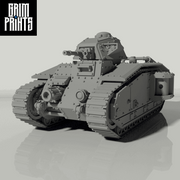 Grim Char B1 Main Battle Tank | WWII inspired sci-fi battle tank for Wargaming - Only-Games