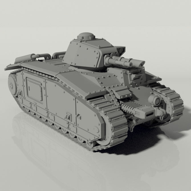 Grim Char B1 Main Battle Tank | WWII inspired sci-fi battle tank for Wargaming - Only-Games