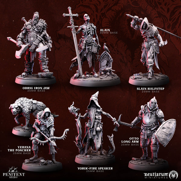 Grimdark Hero Pack | Bestiarum | Wargaming DnD Miniatures