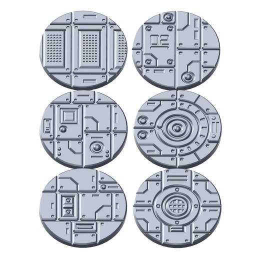 Cyberpunk Facility Floor Base Toppers – 32mm Round Bases - Only-Games