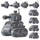 Sci-Fi Chibi Tonk Kit Tank Miniatures for Tabletop Wargames - Only-Games