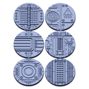 Sci-Fi Industrial Floor Base Toppers – 32mm Round Bases - Only-Games