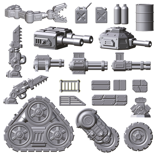 1:64 Scale Battle Car Kitbashing Tabletop Bits - Only-Games