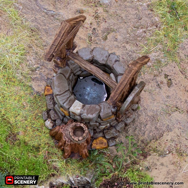 Rustic Well - The Well - Hagglethorn Hollow - Printable Scenery Wargaming D&D DnD Wishing Well - Only-Games
