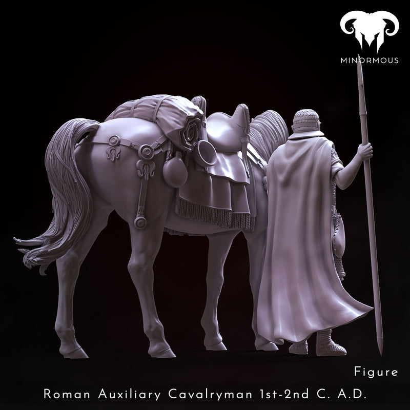 Figure & Horse - Roman Auxiliary Cavalryman 1st-2nd C. A.D. Auxilia Equestrians!