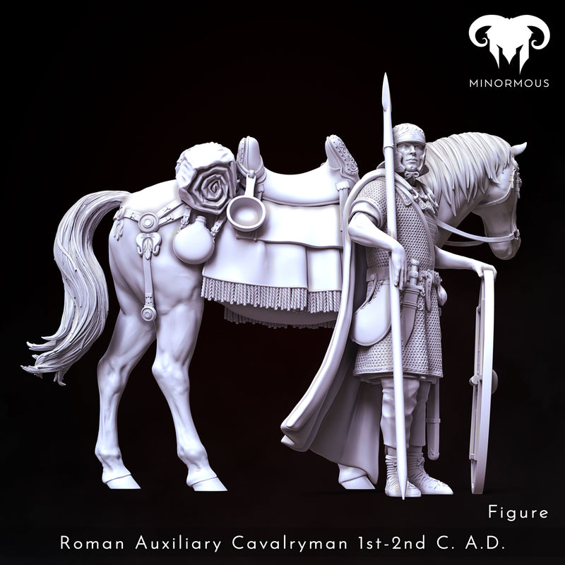 Figure & Horse - Roman Auxiliary Cavalryman 1st-2nd C. A.D. Horsemen of Antiquity!