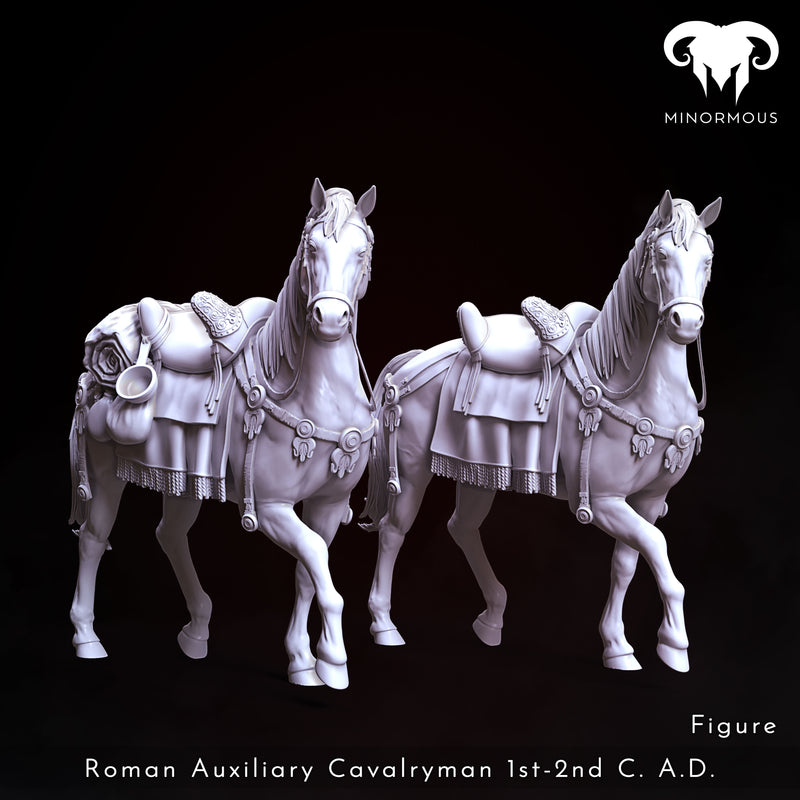 Figure & Horse - Roman Auxiliary Cavalryman 1st-2nd C. A.D. Hooves of Honor!