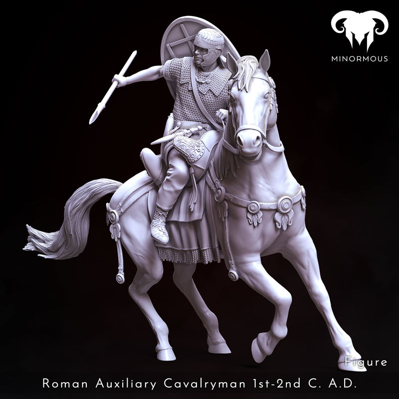 Figure & Horse - Roman Auxiliary Cavalryman 1st-2nd C. A.D. Riding with Rome!