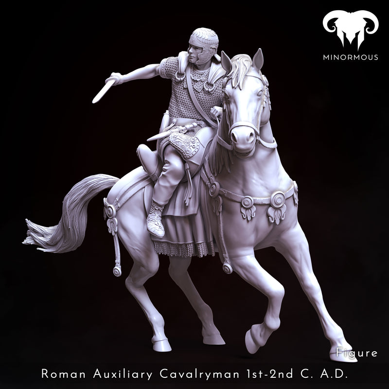 Figure & Horse - Roman Auxiliary Cavalryman 1st-2nd C. A.D. Riding with Rome!