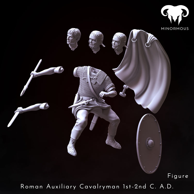 Figure & Horse - Roman Auxiliary Cavalryman 1st-2nd C. A.D. Riding with Rome!