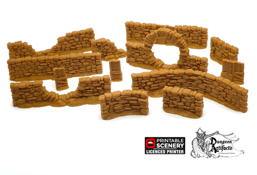 Hagglethorn Stone Walls - Hagglethorn Hollow - Printable Scenery Scatter Terrain D&D DnD - Only-Games