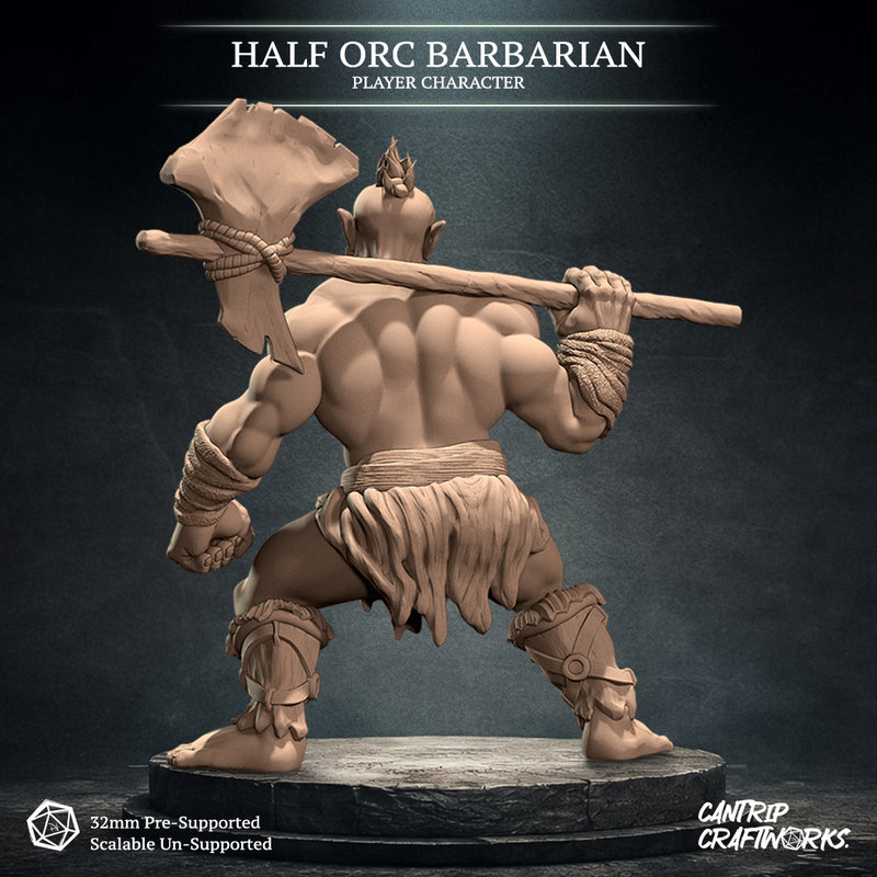 Half-Orc Barbarian - Cantrip Craftworks - Miniatures by Only-Games.co