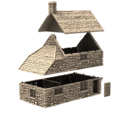 Hollyhock Cottage - King and Country - Printable Scenery Terrain Wargaming D&D DnD 10mm 15mm 20mm 25mm 28mm 32mm 40mm 54mm Painted options - Only-Games