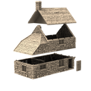 Hollyhock Cottage - King and Country - Printable Scenery Terrain Wargaming D&D DnD 10mm 15mm 20mm 25mm 28mm 32mm 40mm 54mm Painted options