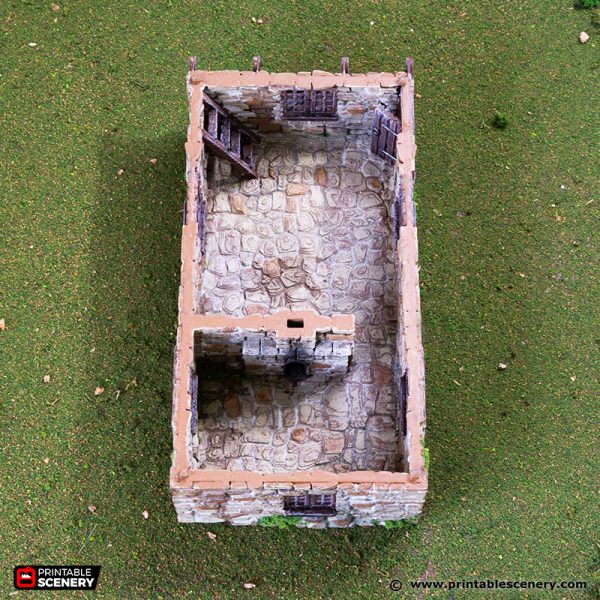 Hollyhock Cottage - King and Country - Printable Scenery Terrain Wargaming D&D DnD 10mm 15mm 20mm 25mm 28mm 32mm 40mm 54mm Painted options - Only-Games
