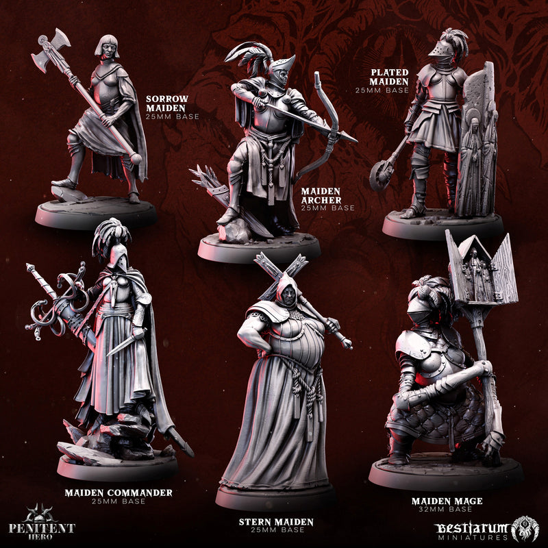 Holy Maiden Knights | Bestiarum | Wargaming DnD Miniatures - Only-Games