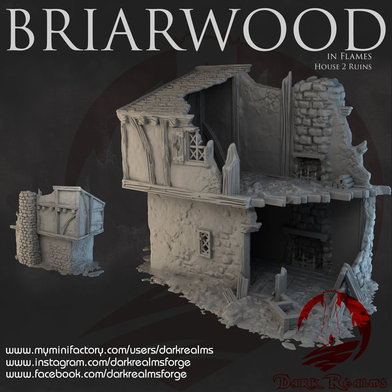 House 2 Ruins - Briarwood - Dark Realms Terrain Wargaming D&D DnD - Only-Games