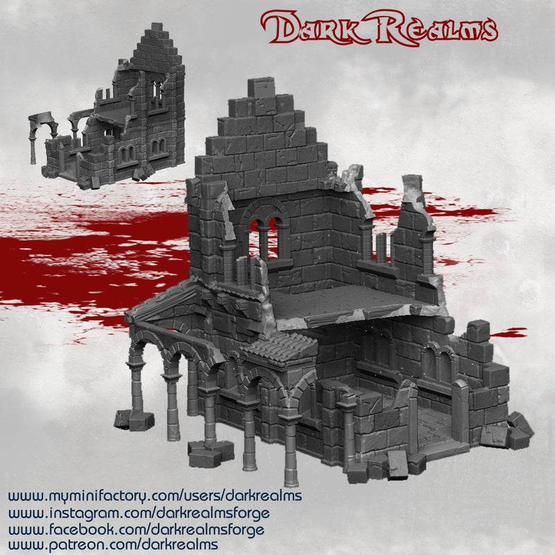 Stone City House 2 Ruins - Arkenfel - Dark Realms Terrain Wargaming D&D DnD - Only-Games